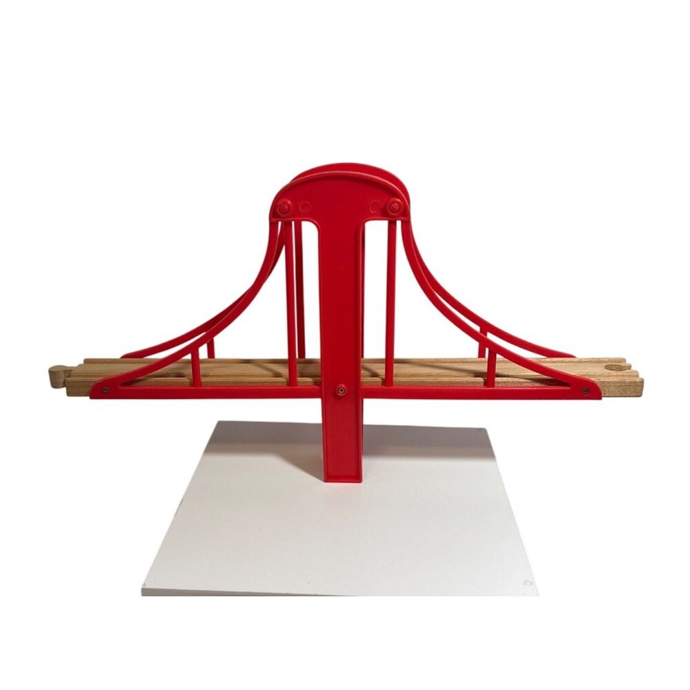 BRIO Bridge for Wooden Train Track Large Red 14.5" Long